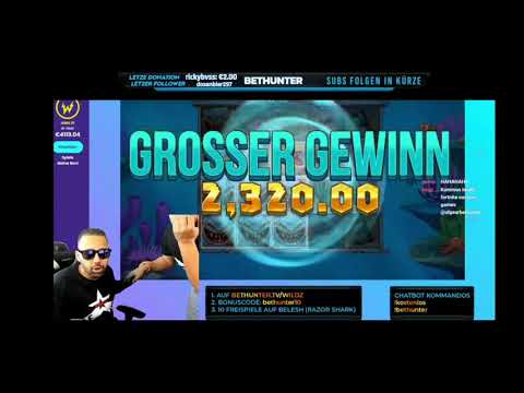 Al Gear setzt ausversehen 100€ pro Drehung - Razor Shark Slot - Livestream 31.03