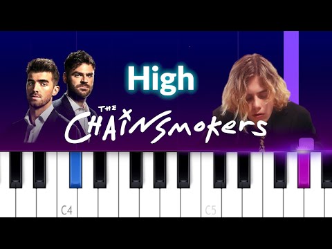 The Chainsmokers Ft The Kid LAROI - HIGH  (Piano Tutorial)