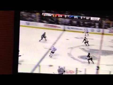 Black Hawks St. Louis goal 12 seconds into game 2/28/13