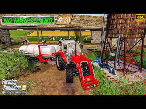 Mowing & Making Grass Silage Bales. Sowing Oat ⭐ No Man's Land #20 ⭐ FS19 4K Timelapse