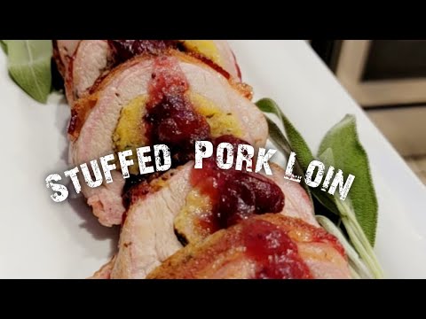 Stuffed Pork Tenderloin (bacon wrapped)
