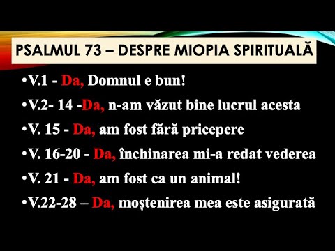 Daniel Brânzei - Psalmii lui Asaf (73) - O vedere vindecată