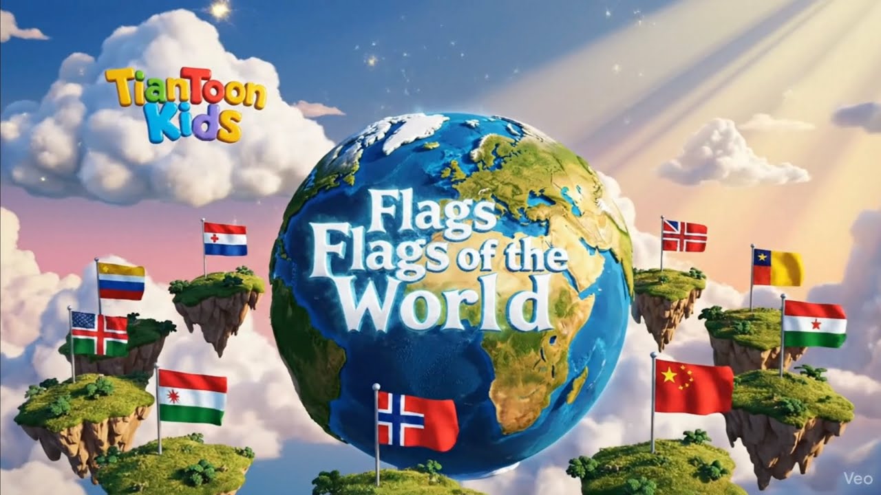Flags of the World | Learn All Country Flags for Kids | TianToon Kids