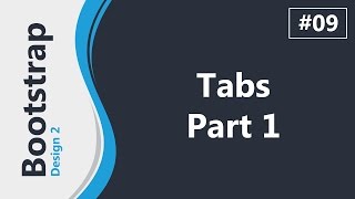 Twitter Bootstrap 3 Design 2 In Arabic #09 - Creating Tabs Section Part 1