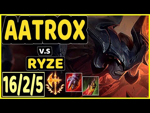 ELWIND (AATROX) vs RYZE - 16/2/5 KDA TOP GAMEPLAY - EUW Ranked DIAMOND