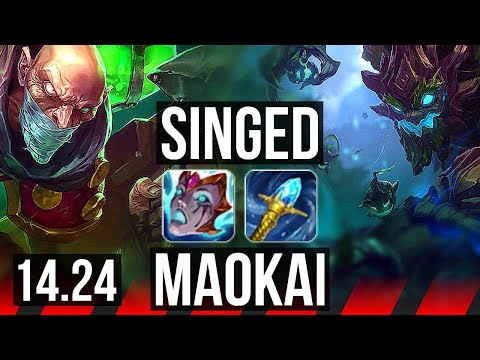 SINGED vs MAOKAI (TOP) | KR Master | 14.24