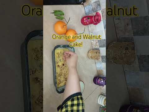 Orange and Walnut cake in making! Stay tuned for the recipe! #chefwajeehatariq #ytshorts #shorts