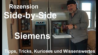 ✅Siemens Side by Side Kühlschrank Gefrierschrank KA90GAI20 iQ500 Eiswürfel Frischwasser Rezension