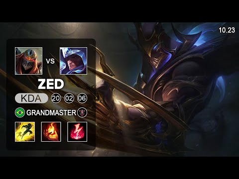 Zed vs Talon Mid - BR Grandmaster Patch 10.23