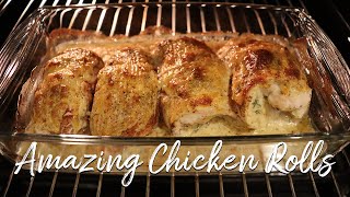 Best juicy and tender chicken breast recipe in the world | Chicken rolls with cheese and herbs