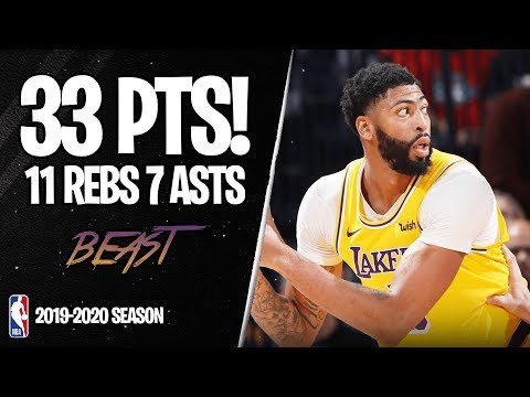 Anthony Davis 33 Points, 11 Rebounds vs Oklahoma City Thunder - Full Highlights 22/11/2019