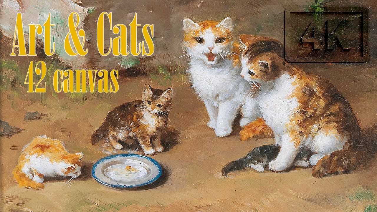 Cats in Art: A Collection of Charming Paintings  | Screensaver | Wallpaper | Frame TV | No Sound