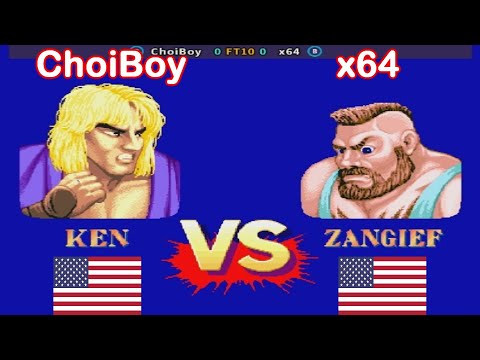 Street Fighter II': Hyper Fighting - ChoiBoy vs x64 FT10