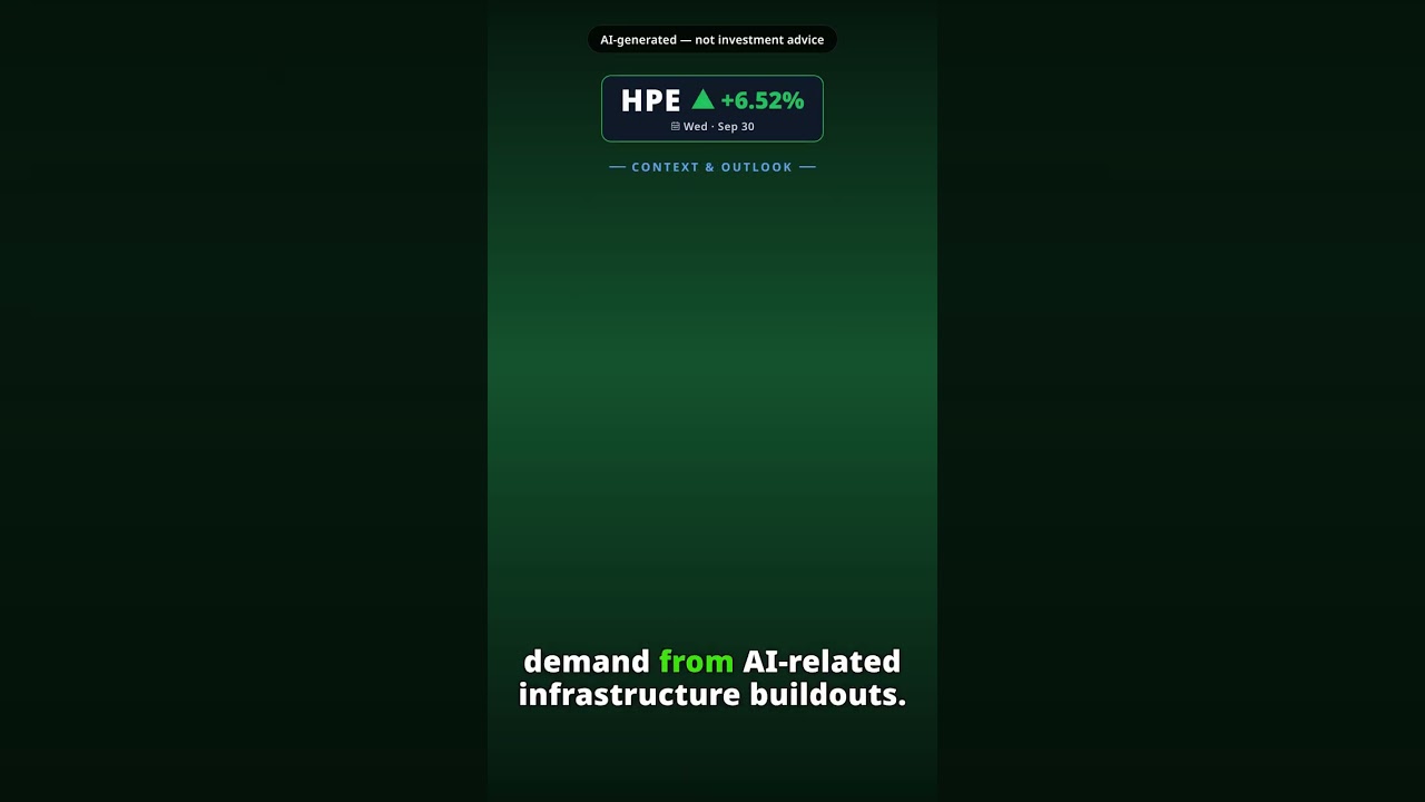 Why Is Hewlett Packard Enterprise Stock Jumping Today? HPE +6.52%
