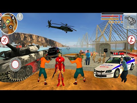Iron Man Vegas Crime City Simulator #2 - Military Tank Ride - Android Gameplay