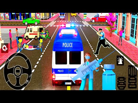 Policeman Ambulance Van Driving - 911 Emergency Rescue Driving Simulator - Android Gameplay (part 4)