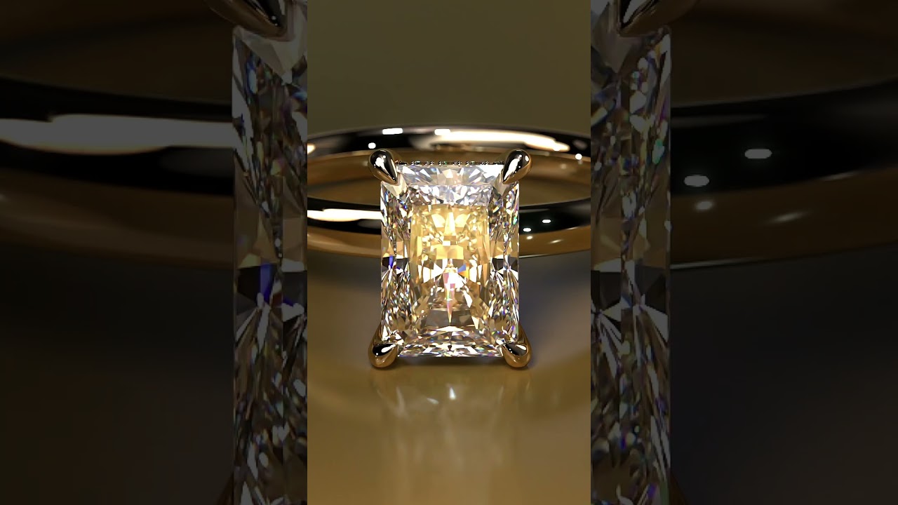 💎 Elegant Round Cut Hidden Halo Engagement Ring | Modern Glamour Meets Classic Design 💍