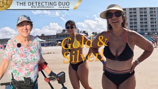 Gold & Silver & Coin Spills Metal Detecting Daytona Beach Florida | The Detecting Duo S04E21