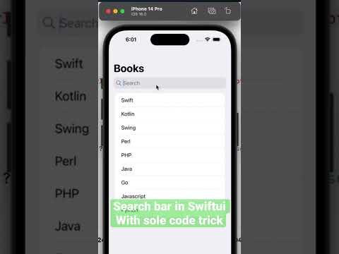 Trick to make search bar appear in swiftui #ikh4ever #shorts #swiftui #ios #flutter