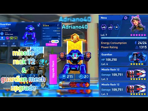 mech arena missile rack 12 second copy || mech arena guardian upgrade #gameplay #viral #viralvideo