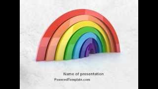 Rainbow In 3D PowerPoint Template by PoweredTemplate.com