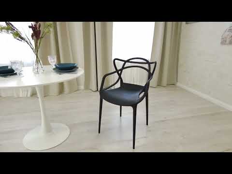 Обеденный стул Cat Chair (mod.028) пластик, 54,5*56*84 красный, арт.14102 в Южно-Сахалинске - видео 10