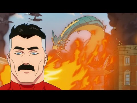 Omni-man vs Dragon | Invincible Episode 4