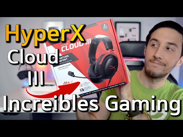 Vídeo relacionado con HyperX Cloud III wired Auriculares para Juegos con Cable, PC, PS5, Xbox Series X S, Controladores de 53 mm en ángulo, DTS, micrófono nítido de 10 mm, USB-C USB-A, Negro
