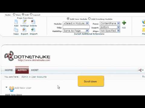 Tutorial: How to add/delete a new DotNetNuke user | LayerOnline Web Hosting