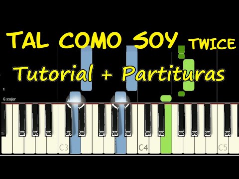 TAL COMO SOY TWICE Piano Tutorial Cover Facil + Partitura PDF Acordes Pista Letra Midi