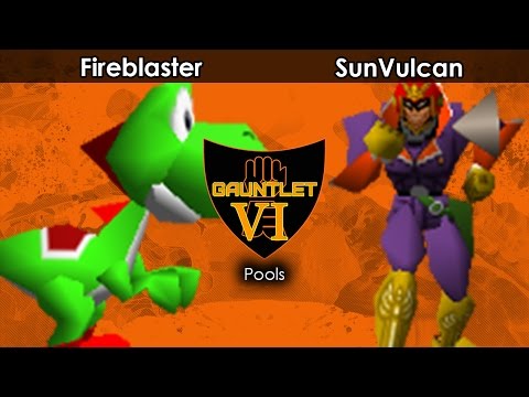 Fireblaster (Yoshi) VS SunVulcan (Falcon) | Gauntlet VI | 64 | Pools