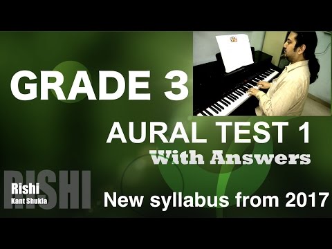 Grade 3 - Sample Aural Test 1 with Answer for Trinity Exam (from 2017)