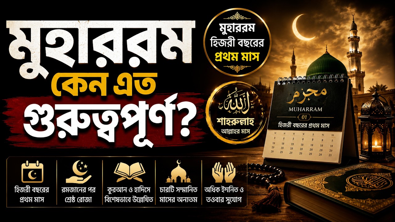 মুহাররম, আশুরা ও হিজরী নববর্ষ: ফজিলত, তাৎপর্য ও করণীয় || Muharram || Ashura || I...