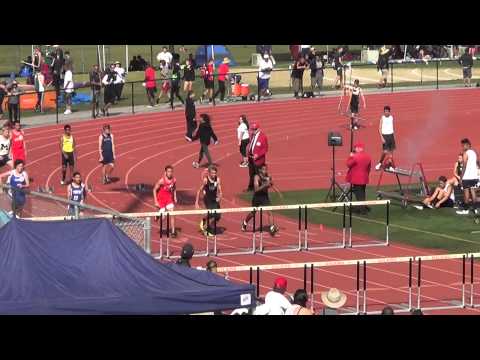 M Gednov   FSB 100m Hurdles at Beach Cities Inv   3-28-15