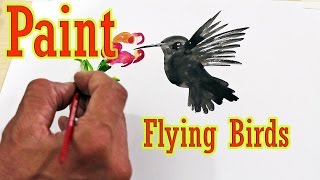 How to Paint Flying Birds Watercolor
