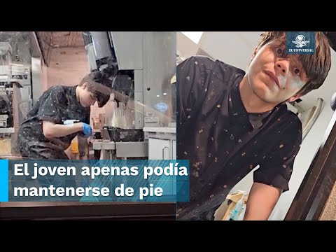 Captan en modo “zombie” a empleado de Taco Bell y se viraliza