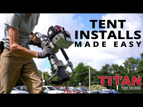 Stop Using Sledgehammers! - Easily Drive Party Tent Stakes with the Titan 3200X Post Driver!