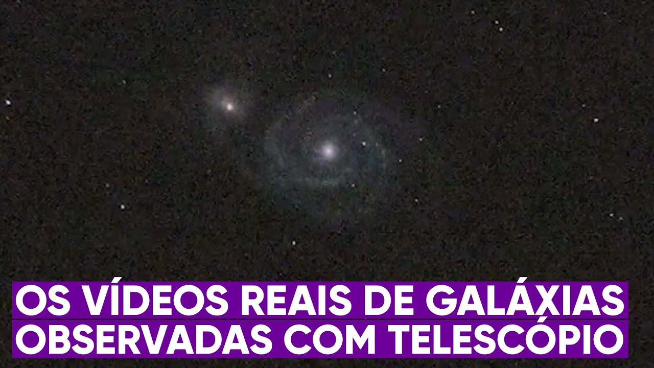 O vídeo real de galáxias vistas com telescópio
