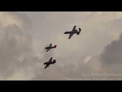 2017 Wings Over Houston Air Show - USAF Heritage Flight (A-10, A-1D, & P-47)