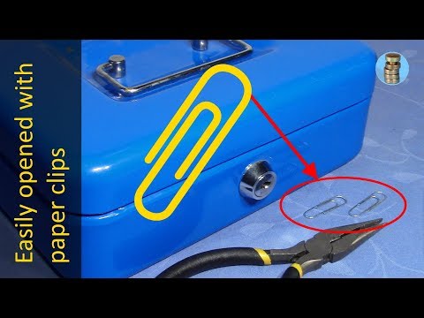 (picking 704) Cash box picked open with paper clips - not secure at all
