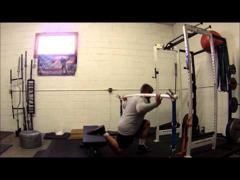 Yoke bar box squats and Serrano split squats