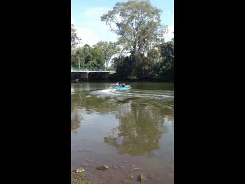 cruising on the nerang river with Kevin O'Grady