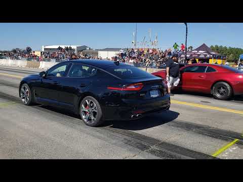 AWD Kia Stinger GT2 VS 800hp Nitrous Camaro - SO CLOSE