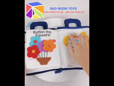 SÁCH VẢI KỸ NĂNG QUIET BOOK RÈN LUYỆN CÁC KỸ NĂNG VẬN ĐỘNG TINH VÀ GIÚP BÉ HỌC TIẾNG ANH - BAO NGON TOYS - SV73