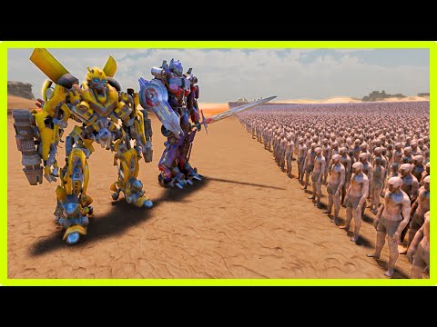Optimus Prime & Bumblebee Surrounded by 1 Million Zombies - Battle Simulator