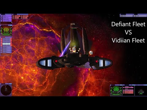 Defiant Fleet VS Vidiian Fleet | Star Trek Ship Battle | Star Trek Bridge Commander |