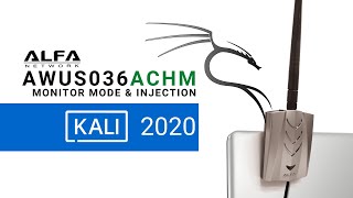 ALFA AWUS036ACHM: How to change to Monitor mode and verify injection is working in Kali Linux 2020.4