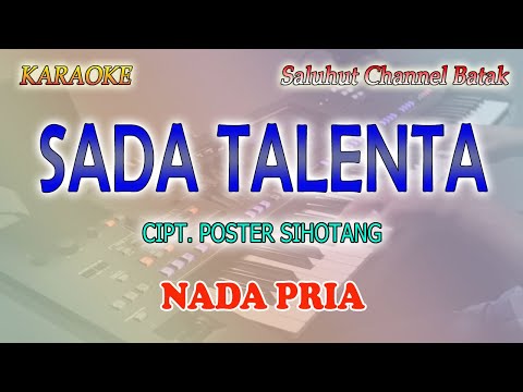 DILEHON DO TU AU SADA TALENTA ll KARAOKE BATAK ll CIPT  POSTER SIHOTANG ll NADA PRIA A=DO