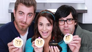 BOMBERMAN CUPCAKES - ft. Rhett and Link! - NERDY NUMMIES