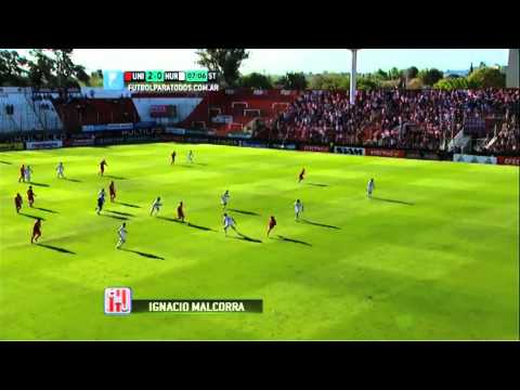 Gol de Malcorra. Unión 2 - Huracán 0. Fecha 9. Torneo Primera B Nacional. FPT.